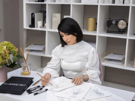 Création robe de mariée sur mesure par Lara Manukyan, atelier de couture haut de gamme à Lyon