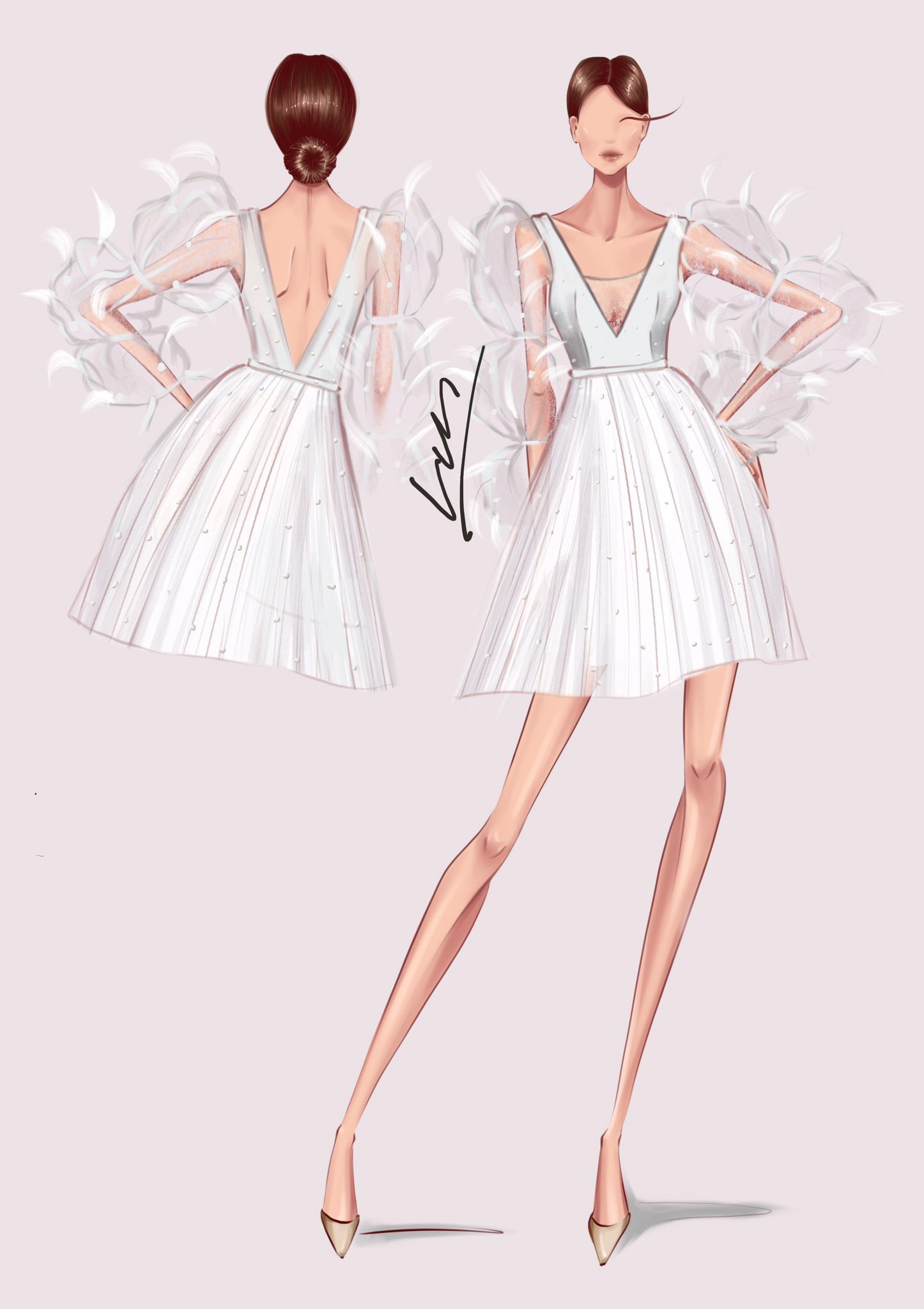 Création robe de mariée sur mesure par Lara Manukyan, atelier de couture haut de gamme à Lyon